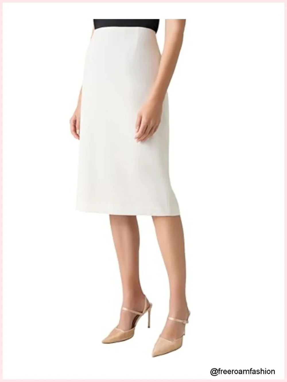 Kasper Women's Stretch Crepe Pencil Skirt, Below Knee, Work Office